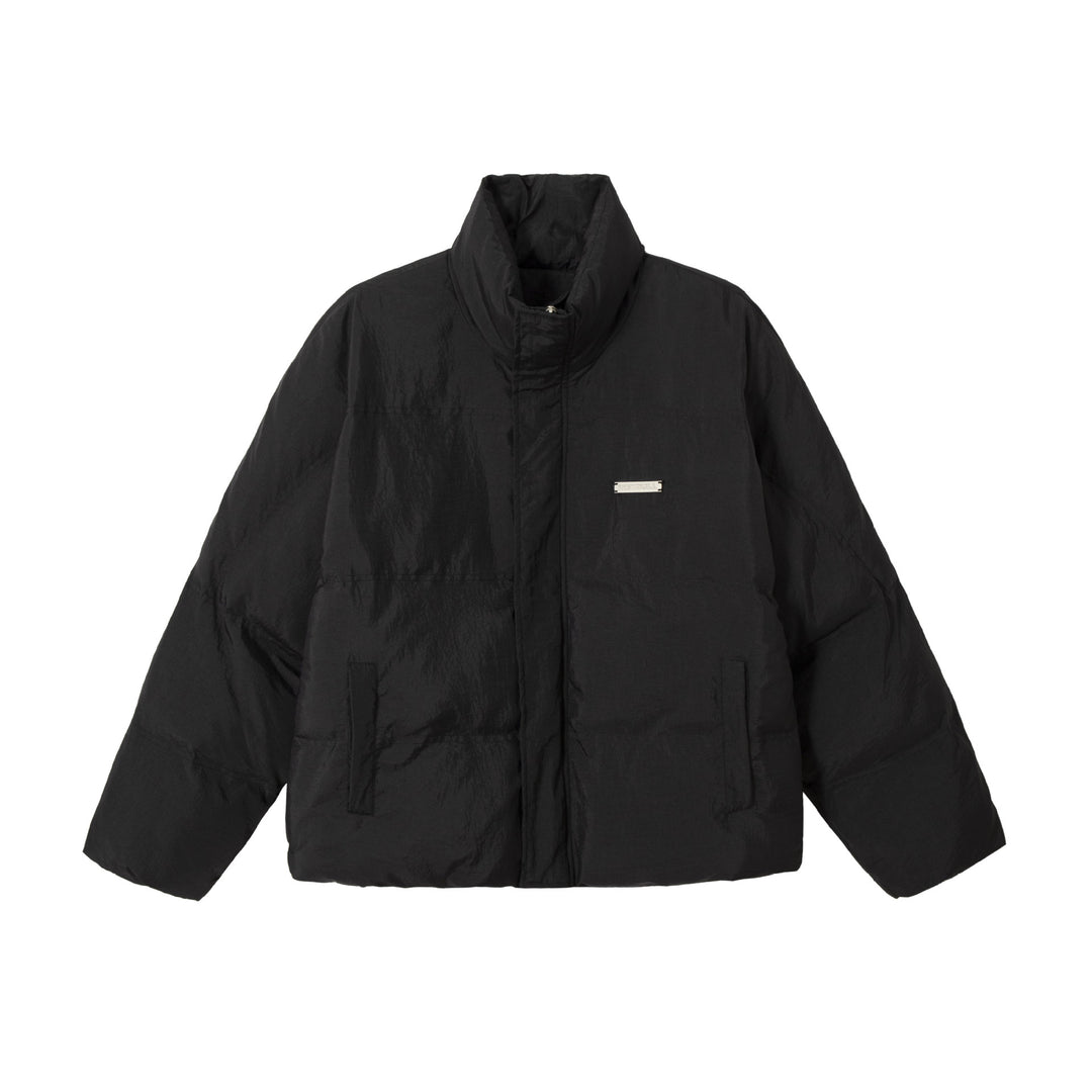 Unisex Boxy-Pufferblouson mit hohem Stehkragen und verdeckter Frontblende Shop Nory