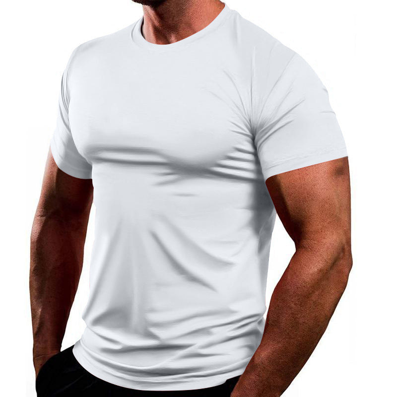 Herren Sportliches Basic T-Shirt aus atmungsaktiver Baumwolle