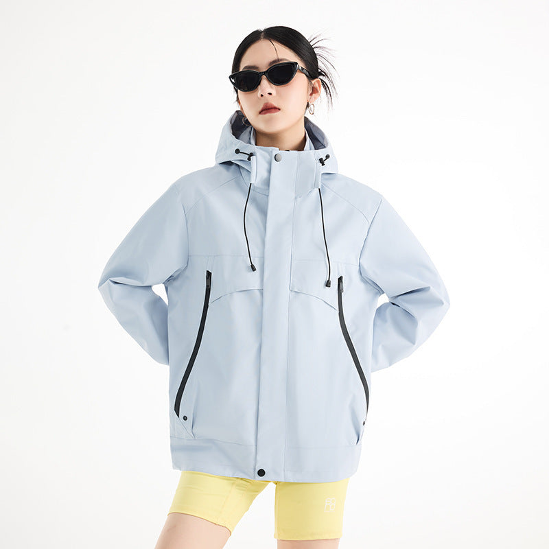 Damen technische wasserdichte Oversize-Parka mit Kapuze und verdeckten Reißverschlusstaschen Shop Nory