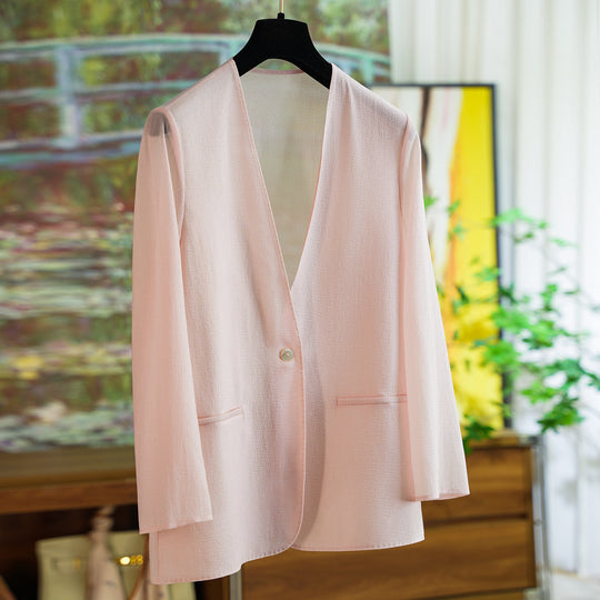 Damen Eleganter Blazer mit V-Ausschnitt Shop Nory