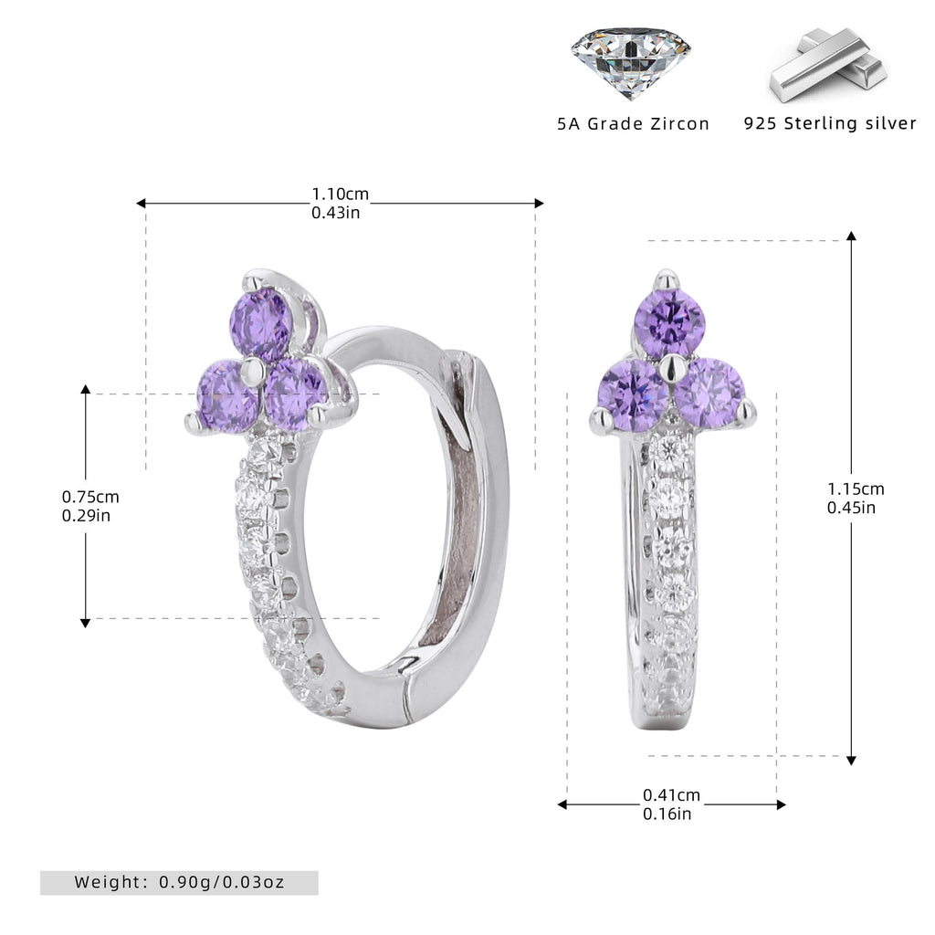 Damen Ohrhänger mit glitzerndem Zirkonmotiv und hochwertigem 925 Sterling Silber Shop Nory