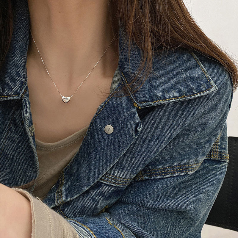 Damen feine Halskette mit herzförmigem Anhänger Shop Nory