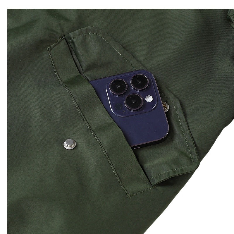 Herren Nylon‑Fliegerblouson mit leuchtendem Innenfutter und Utility‑Ärmeltasche Shop Nory