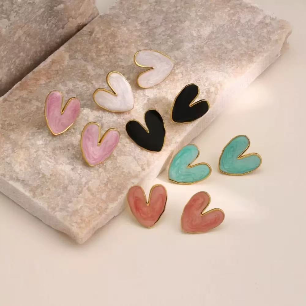 Damen Ohrringe mit kreativem Herzdesign Shop Nory