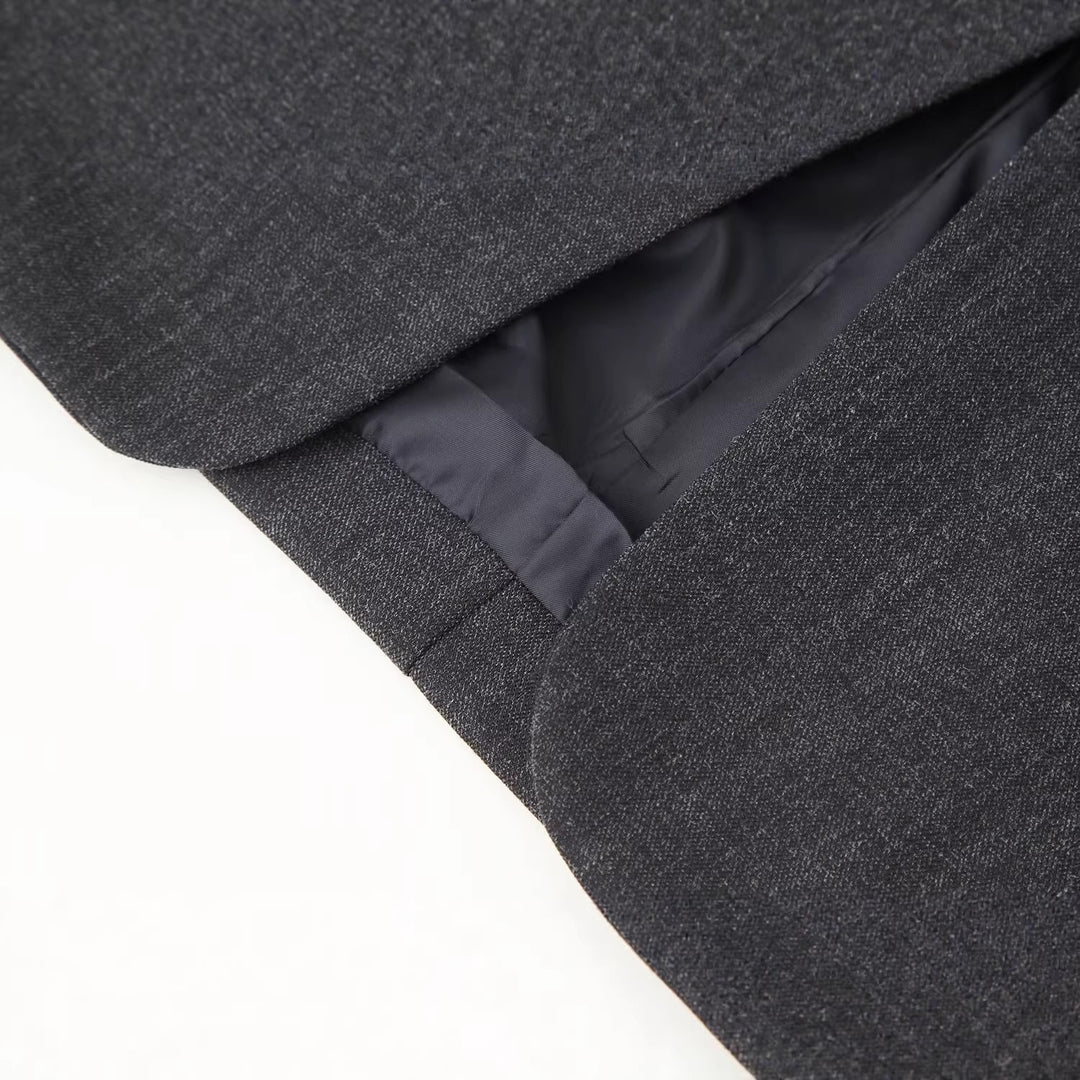 Damen Oversized-Blazer im Boxy-Schnitt mit asymmetrischem Stehkragen und verdeckter Knopfleiste Shop Nory