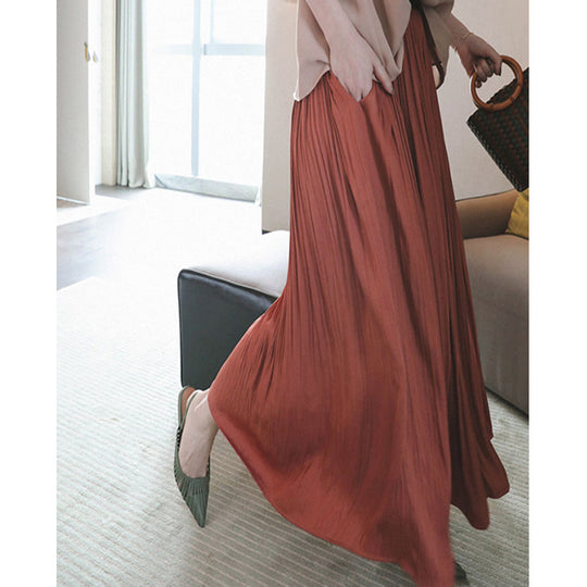 Damen Eleganter Faltenrock aus fließendem Material Shop Nory