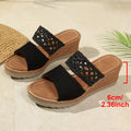 Damen Wedge-Pantoletten mit raffiniertem Riemen-Design