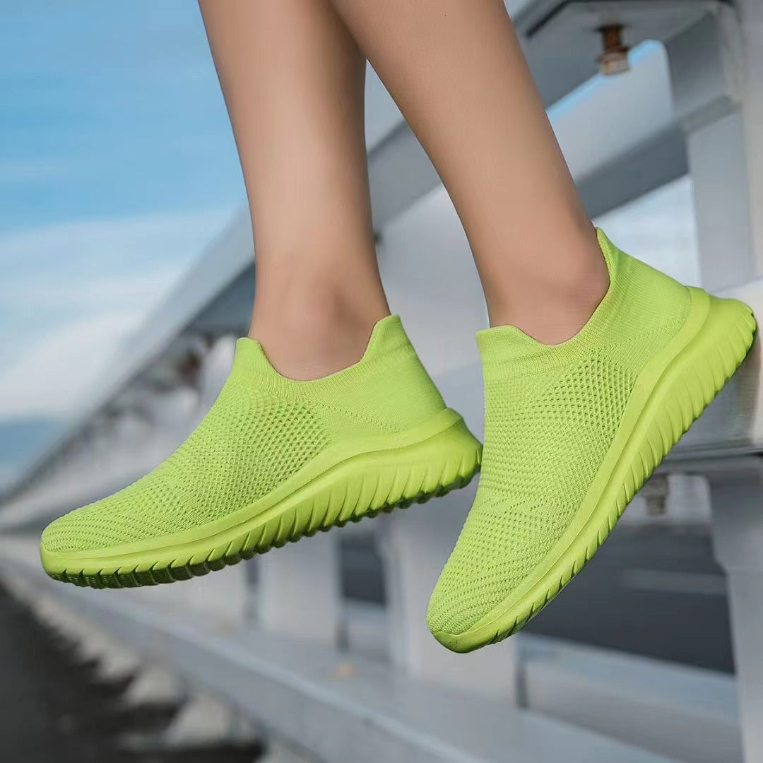Unisex nan atmungsaktive Strick-Schlupfsneaker mit ergonomischem Memory-Fußbett