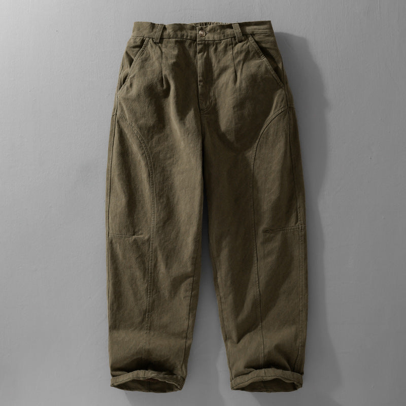Herren Lockere Cargohose im Utility‑Stil mit verstärkten Kniepaneelen und konischem Bein Shop Nory