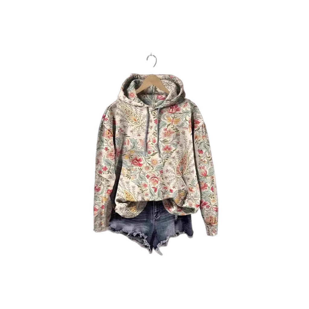 Damen Kapuzenpullover mit kunstvollem Design und bequemer Passform Shopnory