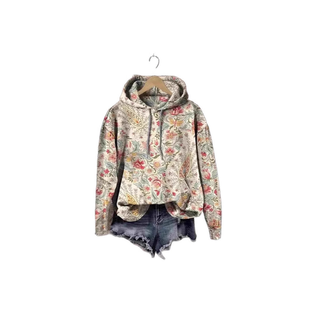 Damen Kapuzenpullover mit kunstvollem Design und bequemer Passform Shopnory