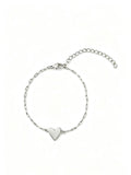 Damen Fußkettchen mit romantischem Herzanhänger aus hochwertigem Edelstahl Shop Nory