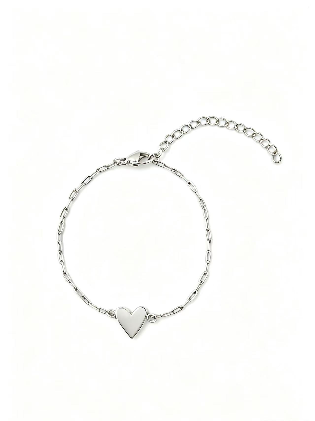 Damen Fußkettchen mit romantischem Herzanhänger aus hochwertigem Edelstahl Shop Nory
