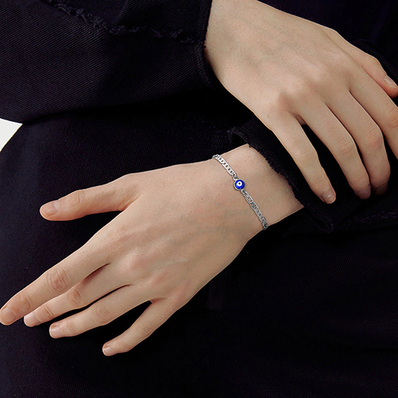 Damen Armreif mit schützendem Auge und dekorativem Gliederdesign Shop Nory