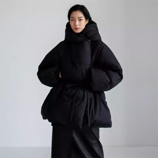 Damen Oversize-Steppmantel aus Daunenoptik mit extragroßer Kapuze Shop Nory