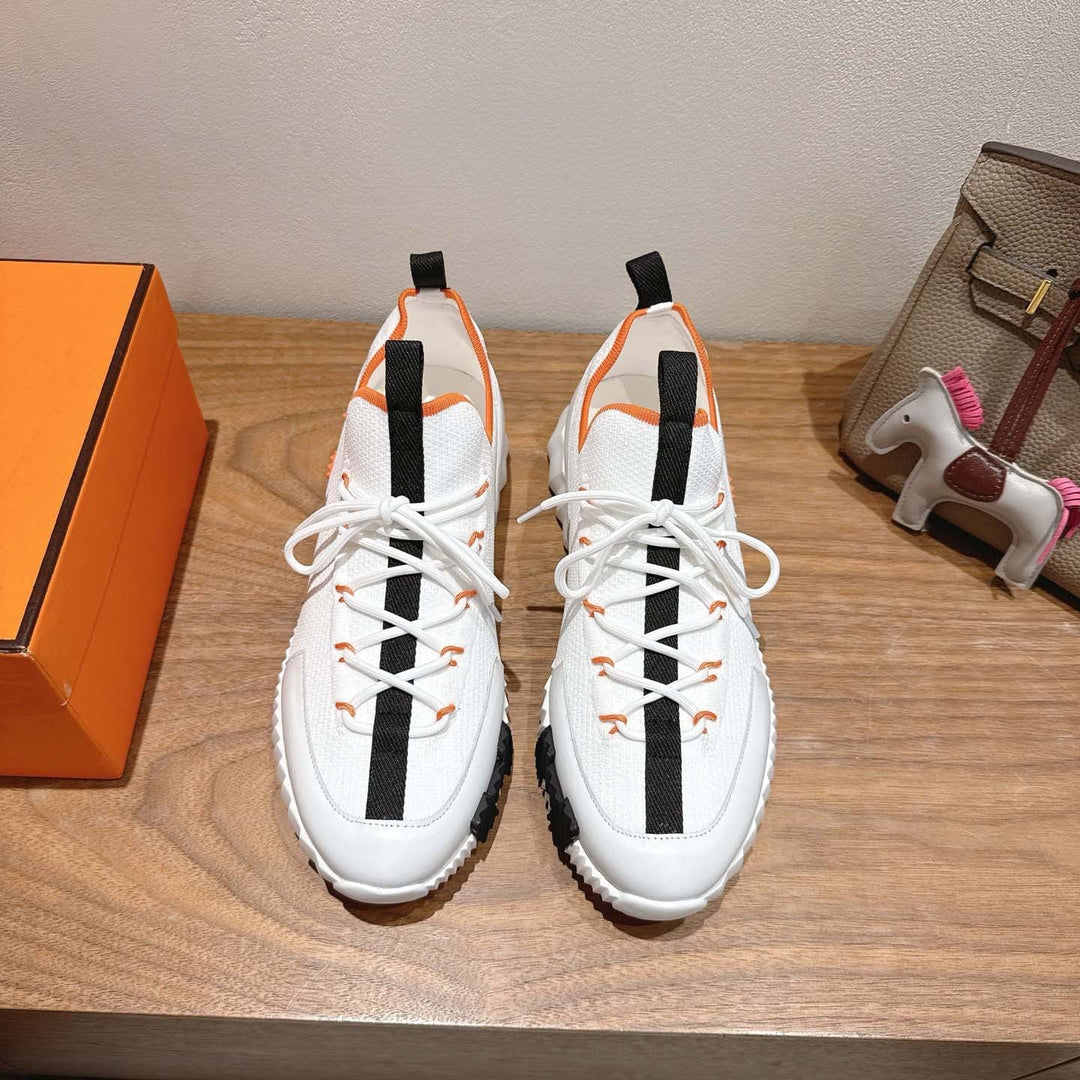 Damen Sportliche Sneakers mit elastischer Strickoberfläche und rutschfester Sohle