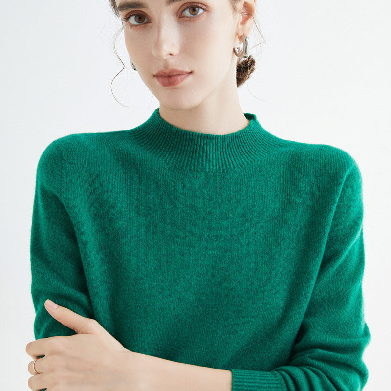 Damen Kurz-Mockneck-Pullover aus Kaschmir‑Look mit leichter Flauschoptik Shop Nory