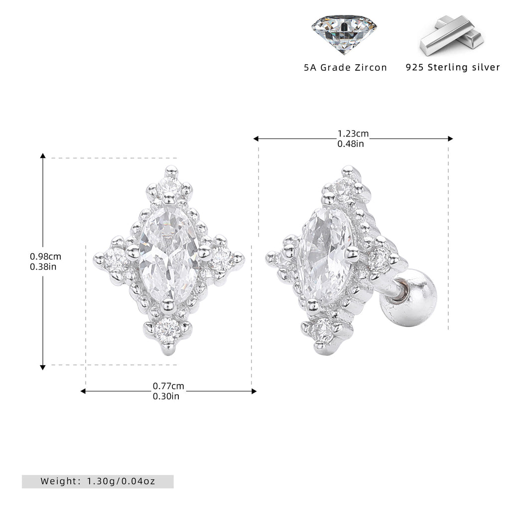 Damen Ohrstecker mit funkelnden Zirkon-Akzenten und hochwertiger 925 Sterlingsilberfassung Shop Nory