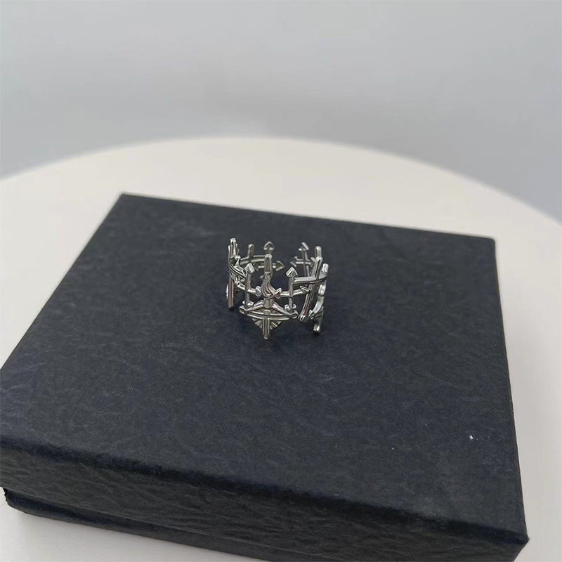 Damen modischer Ring mit stilvollem Ketten-Design Shop Nory