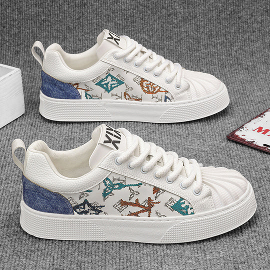 Damen Low-Top Sneaker mit besticktem Schmetterlingsmuster und strukturierter Zehenkappe Shopy Nory
