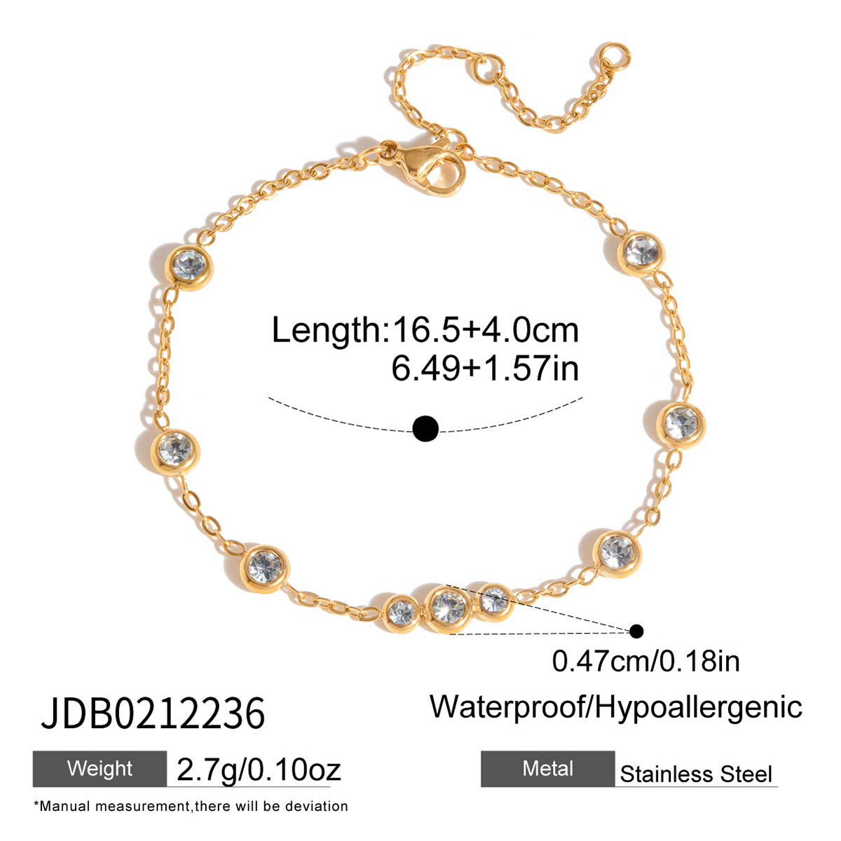 Damen Armband-Set aus hypoallergenem Edelstahl mit elegantem Ketten- und Perlen-Design Shop Nory
