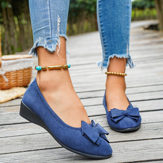 Damen Klassische Ballerinas aus weichem Wildleder