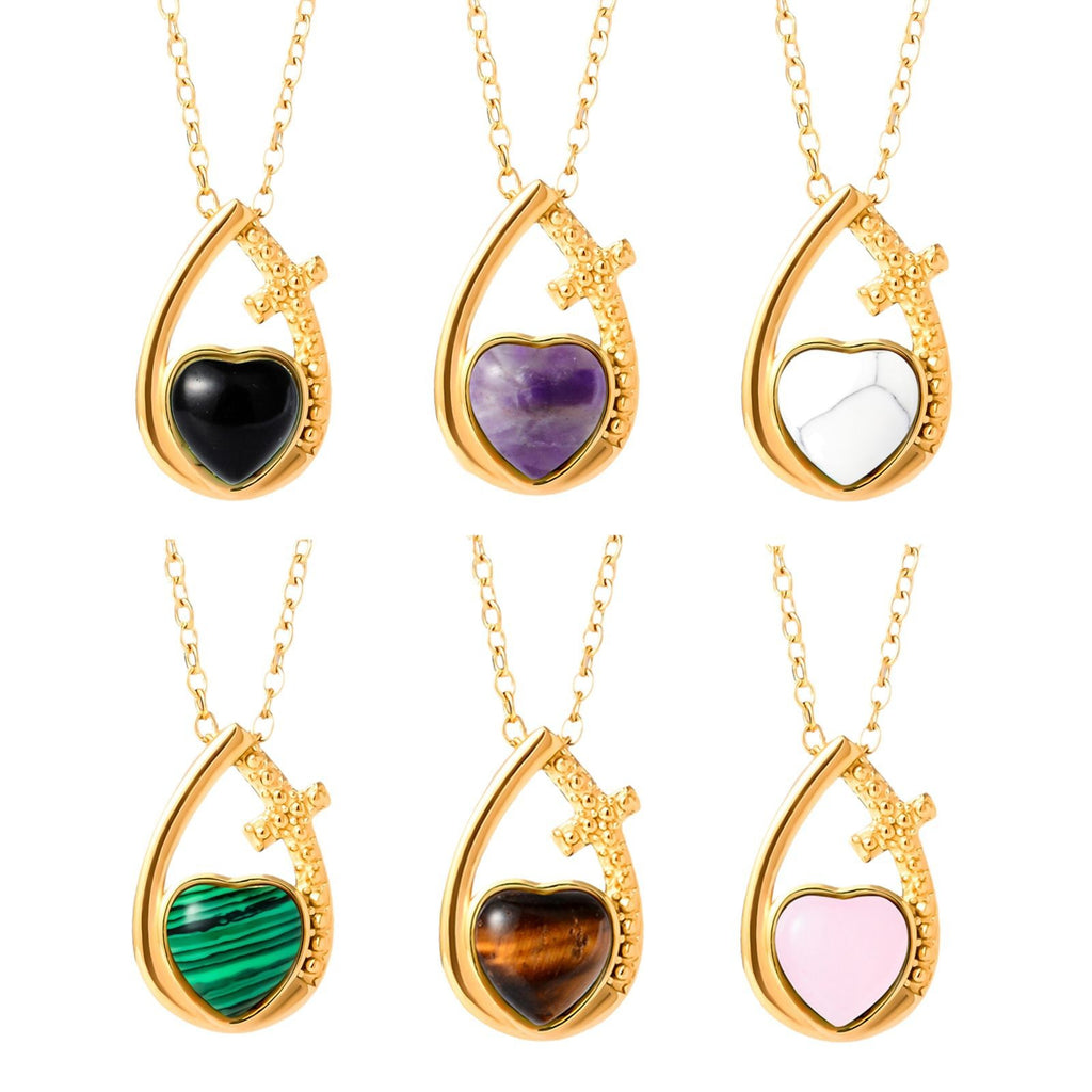 Damen Halskette mit herzförmigem Anhänger Shop Nory
