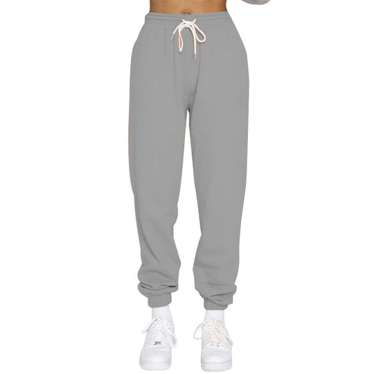 Damen Komfortable Jogginghose mit verstellbarem Bund und elastischen Bündchen