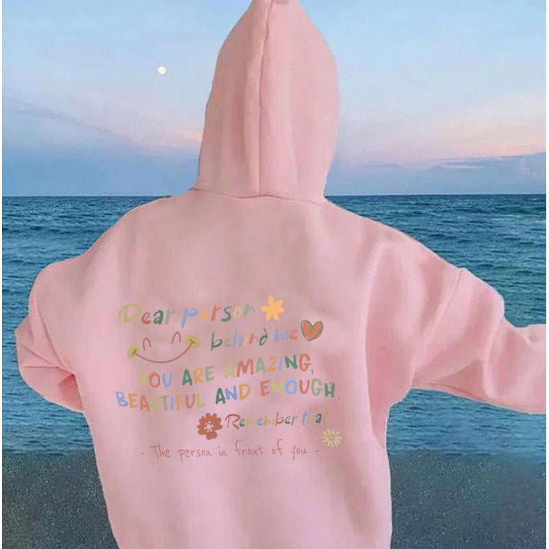 Damen Kapuzenpullover mit motivierendem Schriftzug und komfortabler Passform Shopnory
