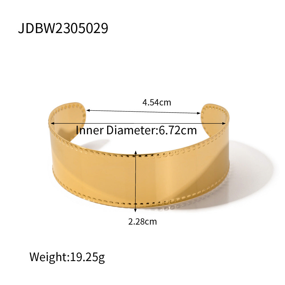 Damen Armreif mit elegantem, geschwungenem Design und hypoallergener Edelstahlverarbeitung Shop Nory