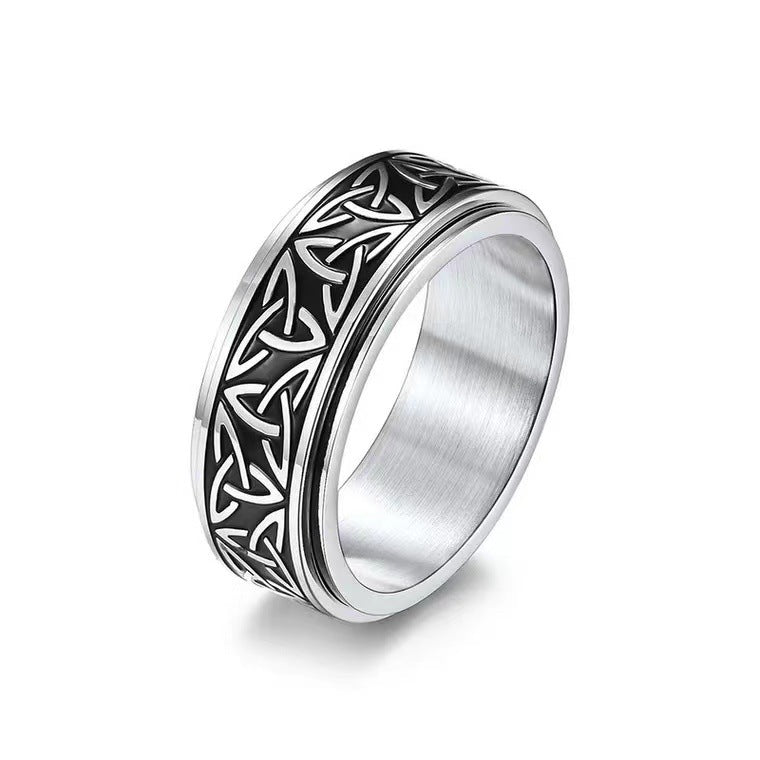 Herren Ring mit kunstvollem keltischem Muster und eleganter Edelstahloberfläche Shop Nory