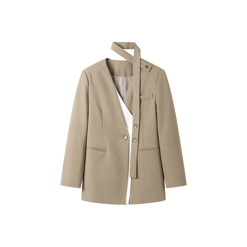 Damen Übergrößen Blazer mit asymmetrischem Design Shop Nory
