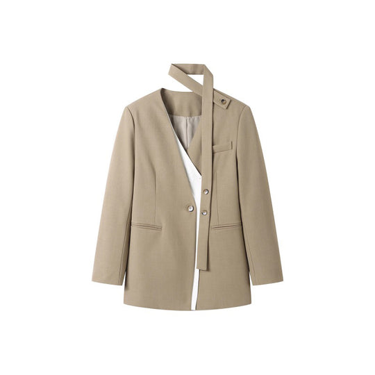 Damen Übergrößen Blazer mit asymmetrischem Design Shop Nory