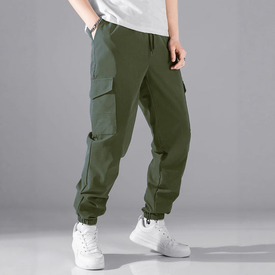 Herren Technische Cargo-Jogginghose im Utility‑Stil mit Klappentaschen & elastischen Knöchelbündchen Shop Nory
