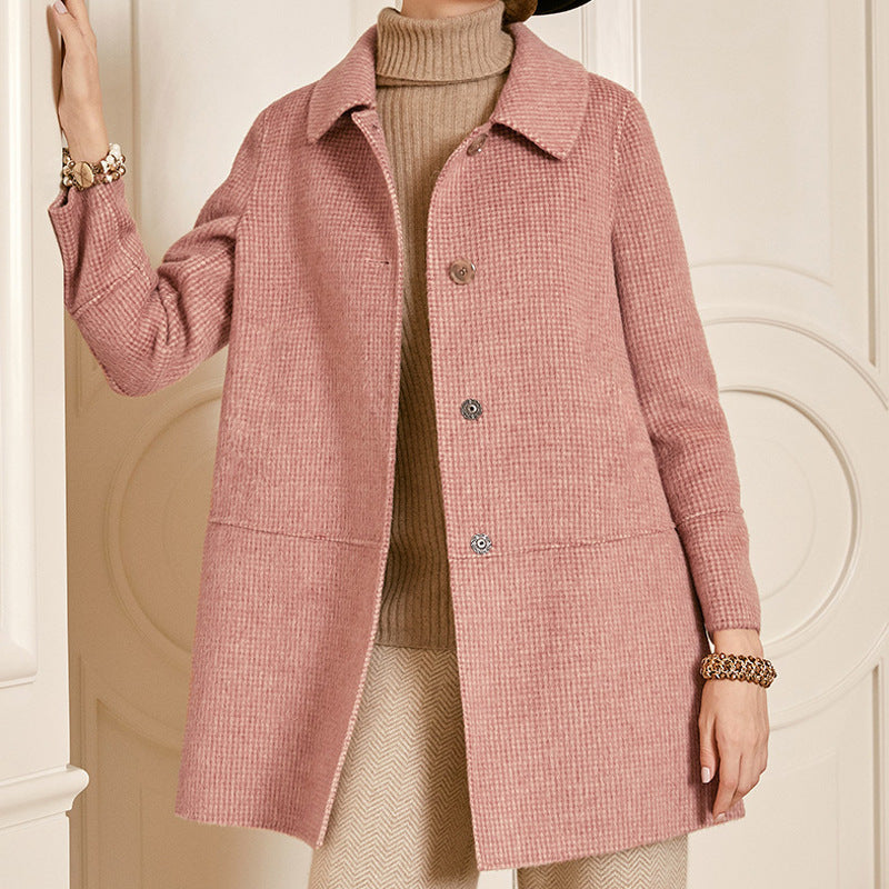 Damen zeitloser Bouclé-Mantel Shop Nory