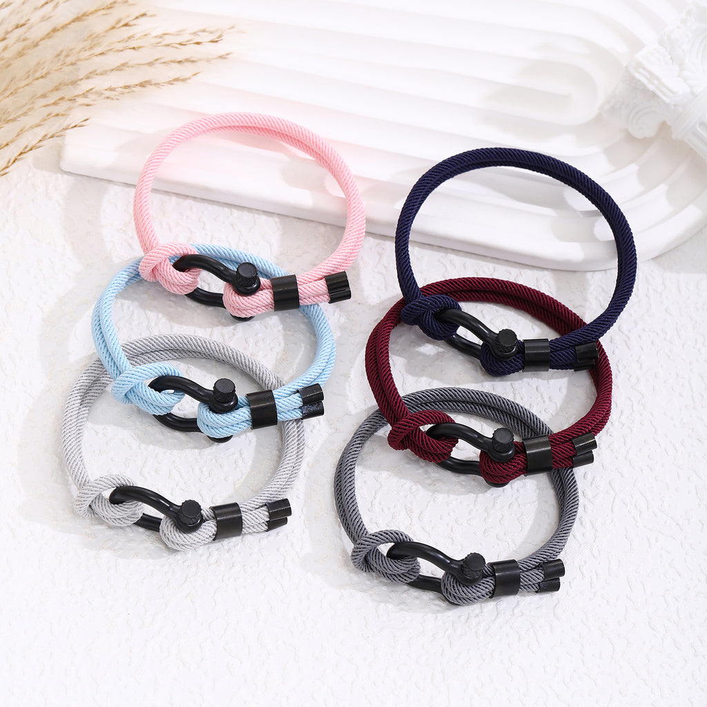 Herrenarmband aus geflochtenem Paracord mit stylischem Metallverschluss Shop Nory