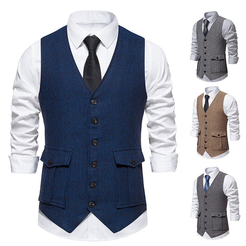 Herren elegante gesteppte Weste