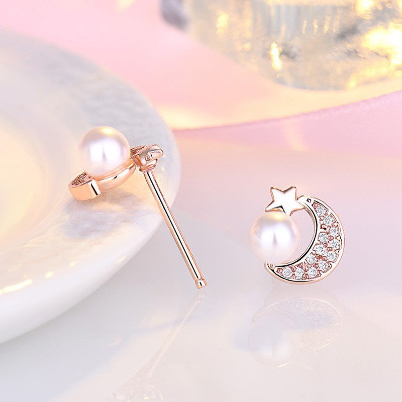 Damen Elegante Ohrringe mit Perlen und Kristallen Shop Nory