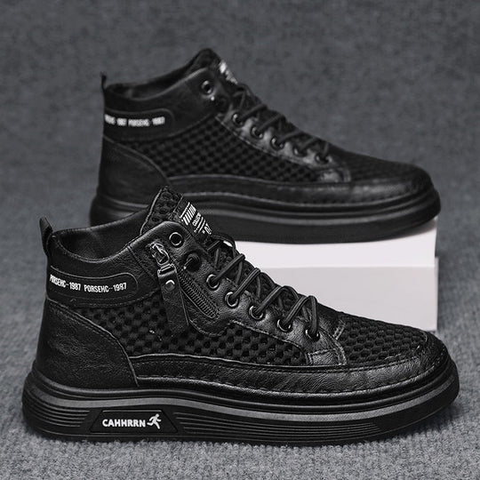 Damen High-Top Sneakers mit atmungsaktivem Netzdesign und dämpfender Sohle