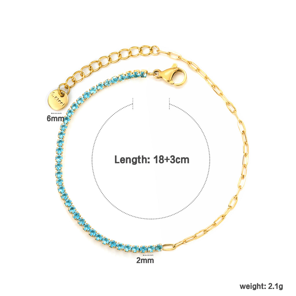 Damen Armband mit funkelnden Zirkonia und verstellbarem Design Shop Nory