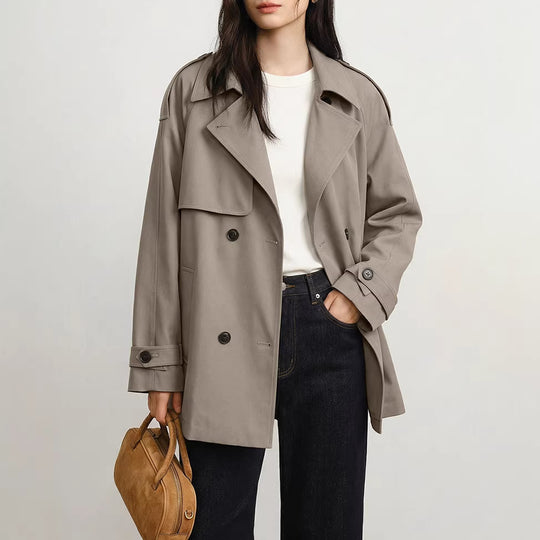 Damen Modischer Trenchcoat mit tailliertem Schnitt Shop Nory