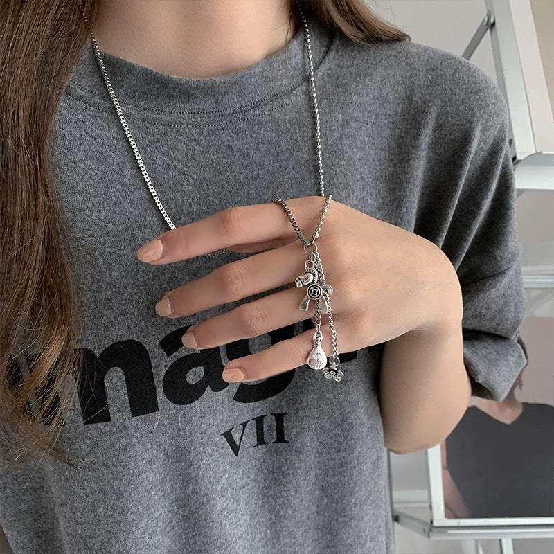 Damen Kette mit charmanten Anhängern aus hochwertigem Edelstahl Shop Nory