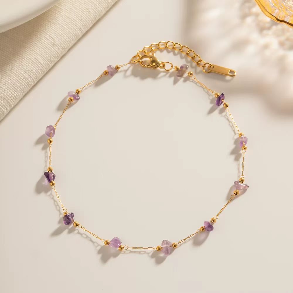 Damen Amethyst Perlenkette Armband Shop Nory
