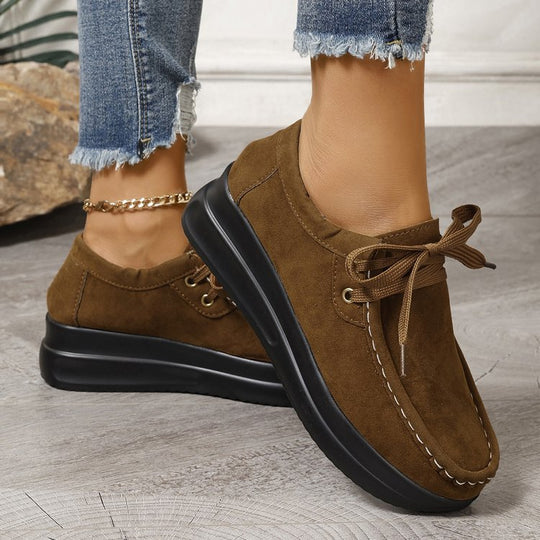 Damen Keilsneaker im Mokassinstil mit Veloursoptik und gepolsterter Komfortsohle Shop Nory