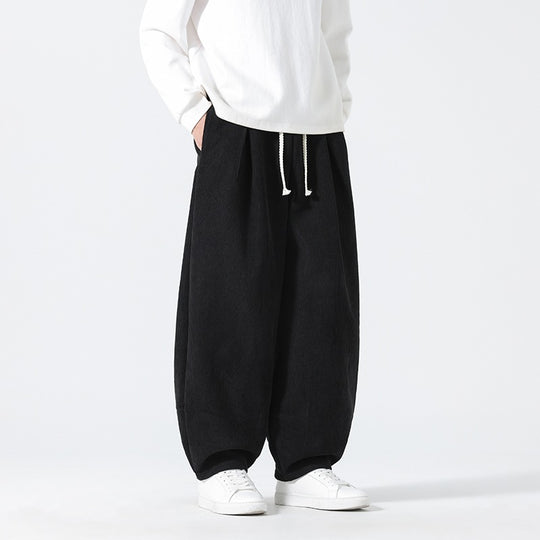 Herren Ballon‑Cordhose mit hoher Leibhöhe, Kordelzug und Faltenlegung Shop Nory