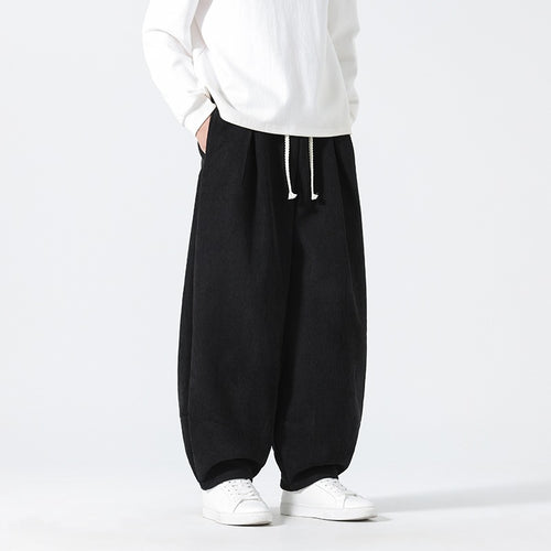 Herren Ballon‑Cordhose mit hoher Leibhöhe, Kordelzug und Faltenlegung Shop Nory