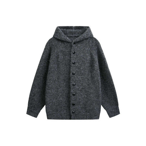 Damen Wollmix‑Cape‑Cardigan mit Kapuze, Knopfleiste und Raglanärmeln Shop Nory