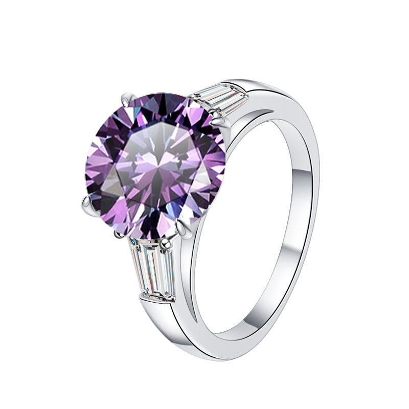 Damenring mit strahlendem blauen Kristall und eleganten Akzenten Shop Nory