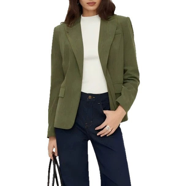 Damen Kord-Blazer mit schmaler Silhouette, schmalem Revers und Pattentaschen Shop Nory