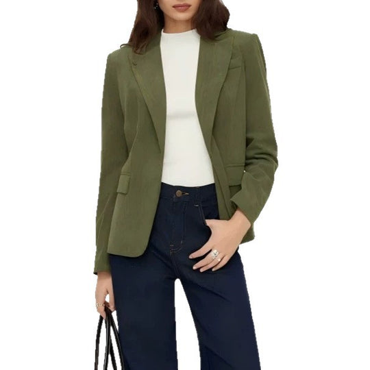 Damen Kord-Blazer mit schmaler Silhouette, schmalem Revers und Pattentaschen Shop Nory